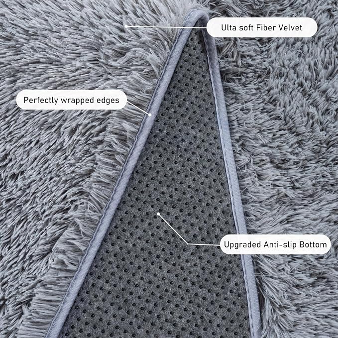 Rugs for Living Room 9x12, Soft Shaggy Modern Shag Area Rug for Bedroom - Image 5
