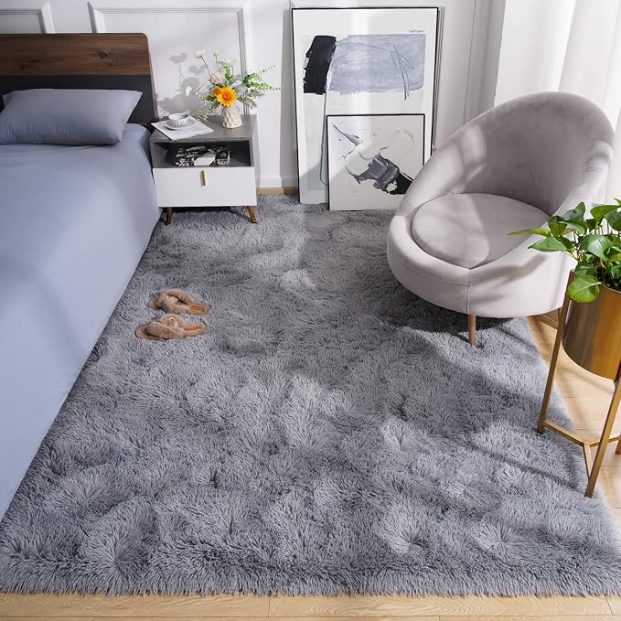 Amearea Shag Fluffy Area Rug for Bedroom Girls Living Room, Extra Soft and - Image 3
