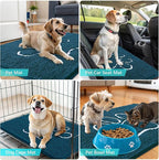 OLANLY Dog Door Mat for Muddy Paws 35x24, Paw Print Design, Absorbs Moisture - Image 7