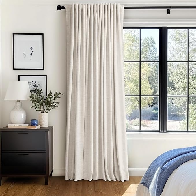 100% Blackout Shield Linen Blackout Curtains - Image 5