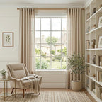 MYSKY HOME Taupe Sheer Curtains 63 inch Length Semi Sheer Curtains - Image 2
