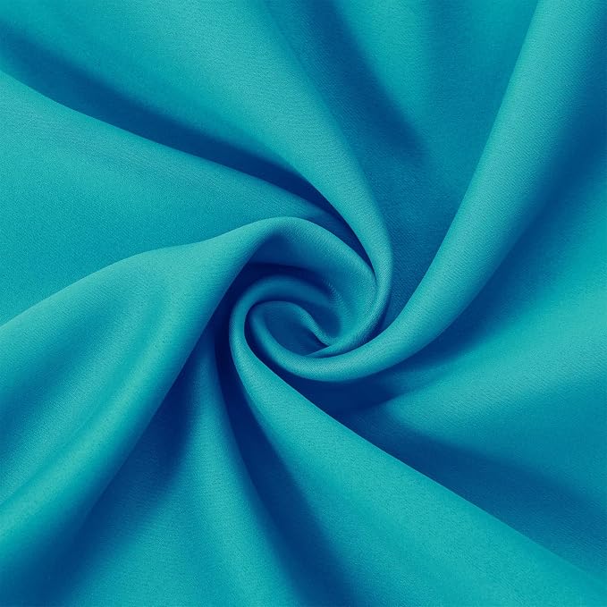 LEMOMO Teal Blackout Curtains/52 x 45 Inch Length Kids Curtains/Set of 2 Panels - Image 6