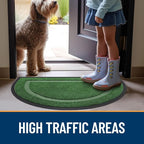 OLANLY Half Circle Door Mat Indoor Outdoor Entrance Welcome, Waterproof - Image 7