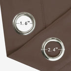 LEMOMO Chocolate Brown Blackout Curtains 66 x 63 Inch Length/Set of 2 Curtain - Image 6