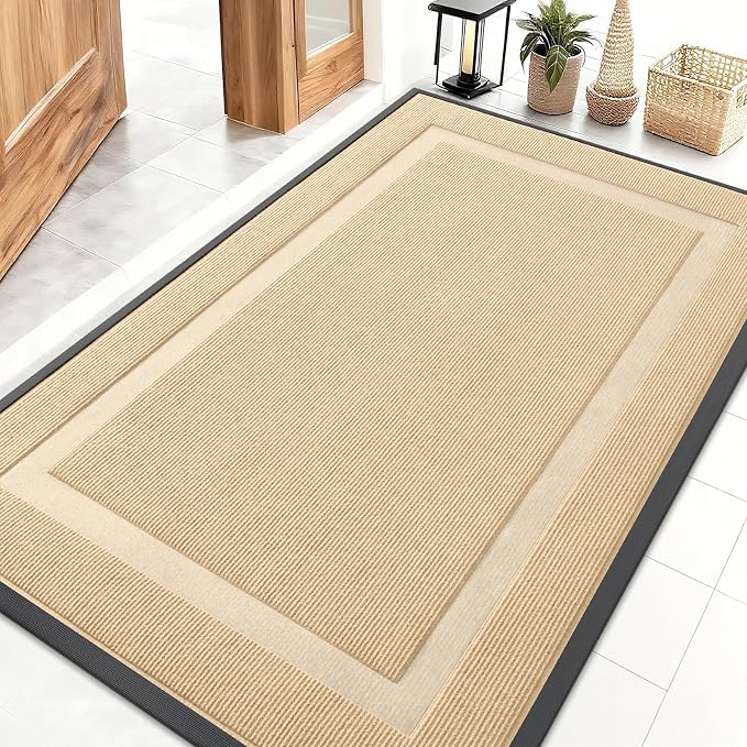 OLANLY Front Door Mat Indoor Outdoor Entrance, Waterproof All-Season, by OLANLY