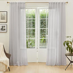 MYSKY HOME 90 Inch Farmhouse Curtains - Image 2