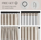 Topfinel 102 Inches Long Blackout Linen Curtains, Soundproofing Pinch Pleated - Image 3