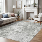 6x9 Abstract Area Rugs for Living Room 6 x 9 Washable Non Slip Low Pile Gray - Image 8