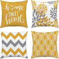 Hexagram Geometric Yellow Pillow Covers 20x20 Set of 4, Decorative Outdoor Boho by Hexagram