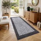 60x24 Long Bathroom Rugs Washable Non Slip, Dark Grey Bath Mat - Image 4