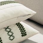 MIULEE Set of 2 Moss Green Boho Decorative Pillow Covers 18x18 Inch Farmhouse - Image 5