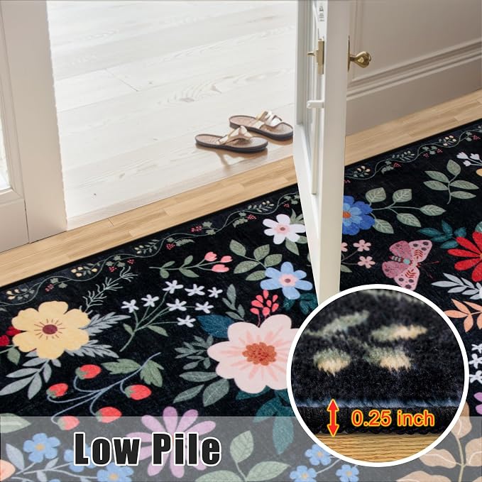 Runner Rug for Entryway: 2x6 Kitchen Rugs Non Slip Washable Ultra-Thin Soft - Image 9