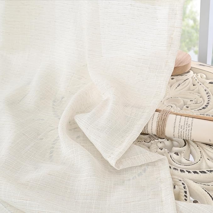 BGment 84 Inches Long Linen Curtains - Image 7