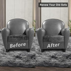 Leather Look Couch Cushion Covers Sofa Seat Slipcovers Sets Couches Furniture - Image 7