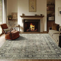 Washable Rugs 8x10 Area Rugs for Living Room- Vintage Rugs for Bedroom by Lbris