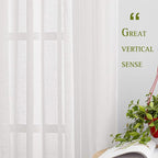 NICETOWN Linen White Sheer 48 inch Curtains - Image 5