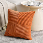Fancy Homi 2 Packs Burnt Orange Big Decorative Throw Pillow Covers 24x24 Inch - Image 2