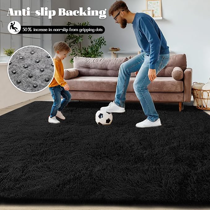 5x8 Area Rug for Living Room: Fluffy Shag Soft Washable Rugs Fuzzy Plush Indoor - Image 8