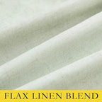 NICETOWN Sage Green 100% Blackout Linen Texture Curtains 80 inches Long 2 Panels - Image 8