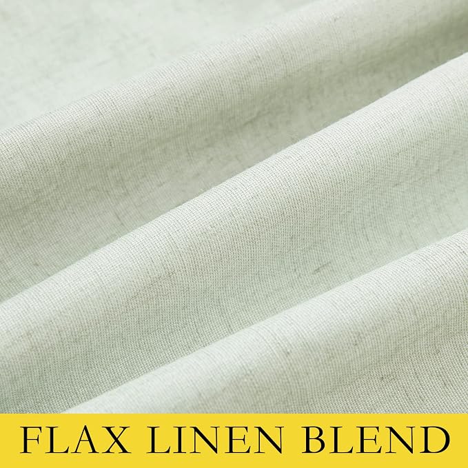 NICETOWN Full Blackout Sage Green Linen Curtains 102 inches Length - Image 8