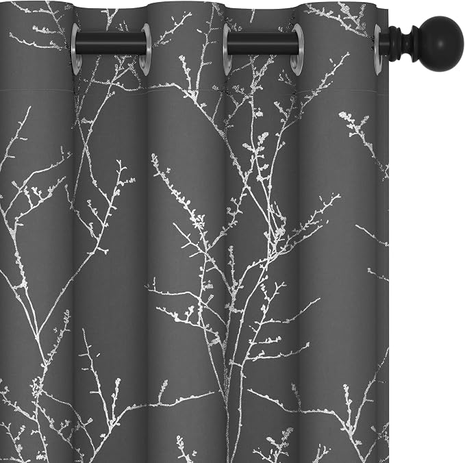 Deconovo Grey Blackout Curtains, Thermal Insulated Soundproof Drapes, 42 x 84 by Deconovo