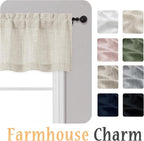 OWENIE Natural Valances for Windows 1 Pcs 24 Inch Length, Light Filtering - Image 8