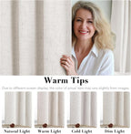 H.VERSAILTEX 100% Blackout Curtains Linen Textured Blackout Curtains - Image 5