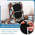 hyha Printed Couch Cushion Covers, Floral Sofa Covers Washable - Image 3