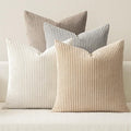 MIULEE Boho Farmhouse Throw Pillow Covers 18x18 Inch Set of 4 Neutral Tan by MIULEE