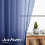 OWENIE Sheer Curtains 78 Inches Long 2 Panels Set - Image 5