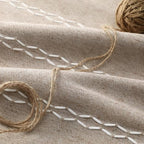 Boho Blackout Curtains 90 Inches Long Brown Linen Blend 2 Panels - Image 6