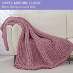 Bigacogo Chunky Knit Throw Blanket - Image 4