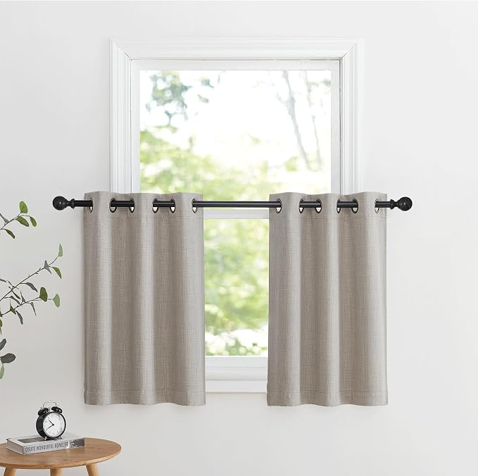 NICETOWN Valances for Bedroom, Farmhouse Windows Blackout Thermal Insulated by NICETOWN