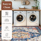Rugflix 8x10 Area Rug for Living Room, Machine Washable Area Rugs - Image 5