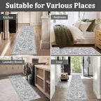 Yamaziot Washable Runner Rug 2x8 – Non Slip Boho Floral Hallway Runner Rug - Image 6