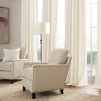RYB HOME Ivory White Velvet Curtains 84 inches - Image 5