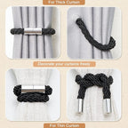NICEEC 2 Pack Strong Magnetic Curtain Tiebacks Modern Simple Style Drape Tie - Image 6