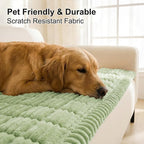 Smiry Couch Cover for Dogs Washable, Non Slip Fuzzy Pet Couch Covers for 3 - Image 3