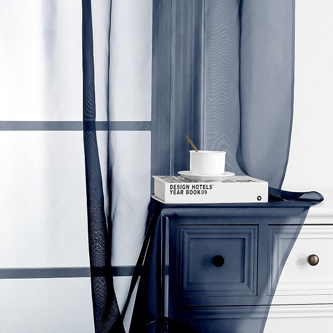 Simplebrand Sheer Curtains 72 Inches Long 2 Panels - Image 6