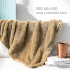 Exclusivo Mezcla Plush Fuzzy Fleece Bed Blanket Queen Size, Super Soft - Image 5
