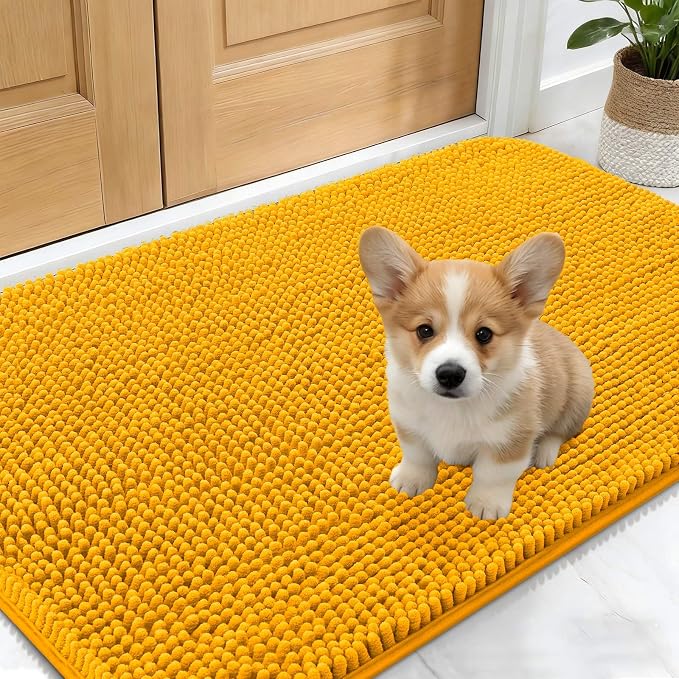 OLANLY Dog Door Mat for Muddy Paws 24x16, Absorbs Moisture and Dirt, Absorbent by OLANLY