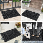Colorxy Waterproof Doormat, Sturdy Natural Rubber Front Indoor Mat, Non Slip - Image 6