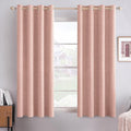 MIULEE Linen Blackout Curtains for Bedroom Thermal Insulated Blush Pink Grommet by MIULEE
