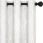 Deconovo White Curtains 72 Inches Long, Room Darkening Curtain, Thermal by Deconovo