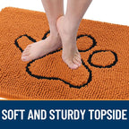 OLANLY Dog Door Mat for Muddy Paws 30x20, Paw Print Design, Absorbs Moisture - Image 4
