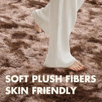 6x9 Ft Large Shag Brown Area Rug - Image 4