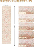 Kitchen Runner Rug Non Slip Washable 2.5x8, Soft Low Pile Entryway Rug Runners - Image 2