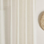Joydeco Sheer Curtains 84 Inches Long, Cream Curtains - Image 5