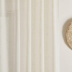Joydeco Sheer Curtains 72 Inches Long, Cream Curtains - Image 5