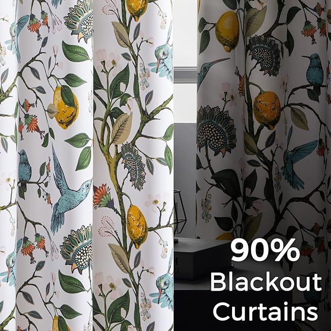 Topfinel Floral Curtains & Drapes Coquette Winter Blackout Elegant Vintage - Image 4